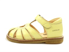 Angulus light yellow sandal med hjerte og glitter